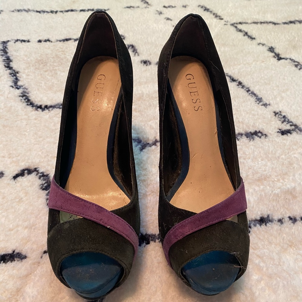 Guess Multicolor Suede Heels